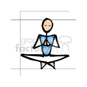Person doing yoga clipart. Commercial use image # 162315