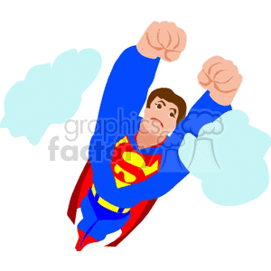 cartoon superman clipart. Royalty-free image # 162373
