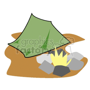   tent tents camp camping fire  RETROCAMP.gif Clip Art Places  campfire campfires