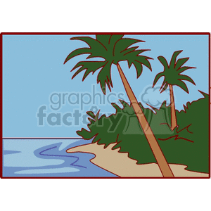 tropical beach blue sky clipart. Royalty-free image # 163023