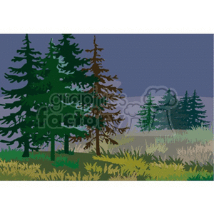   tree trees forest woods country land dusk  nightlandscape.gif Clip Art Places Landscape 