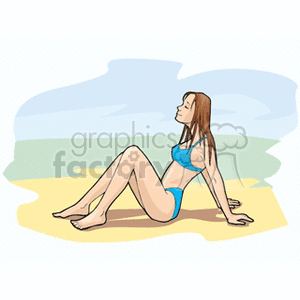   girl girls lady ladies women woman beach ocean swimsuits  girl131.gif Clip Art Places Outdoors 
