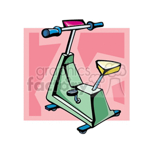   fitness exercise exercising health equipment bicycle bicycles bike bikes  exerciser6.gif Clip Art Science Health-Medicine 