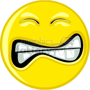 clipart - scared smiley.