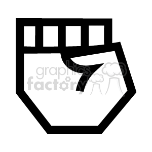 Closed fist image. clipart.