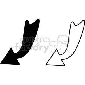 Black and white arrows. clipart. Commercial use image # 166288