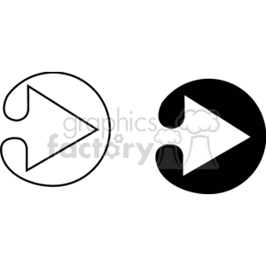Black and white arrows. clipart. Royalty-free image # 166298