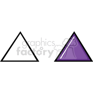 White and purple triangle image. clipart. Commercial use image # 166313