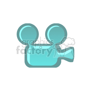 Blue video camera image. clipart. Commercial use icon # 166328