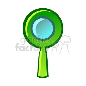 Green magnifying glass.