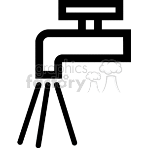 Water faucet spraying water. clipart.