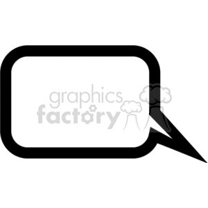 Black chat bubble. clipart. Commercial use image # 166358