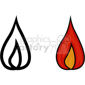 cartoon flames clipart. Royalty-free image # 166418