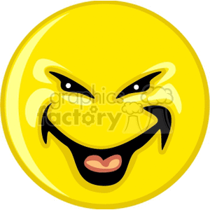 mean laugh smilie clipart. Commercial use image # 166483