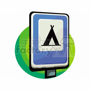   sign signs street camping teepee teepees tent tents camp Clip Art Signs-Symbols area park