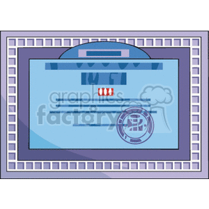 cartoon certificate clipart. Royalty-free image # 166974