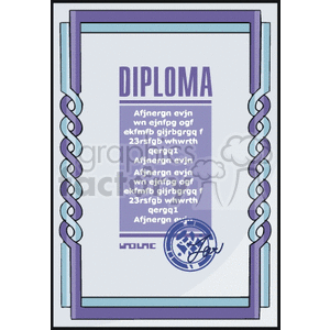 Diploma certificate clipart. Commercial use image # 166978