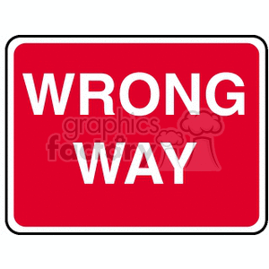   sign signs street wrong way  WRONGWAY01.gif Clip Art Signs-Symbols Road Signs 