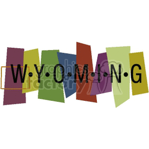 Wyoming Banner clipart. Commercial use image # 167600
