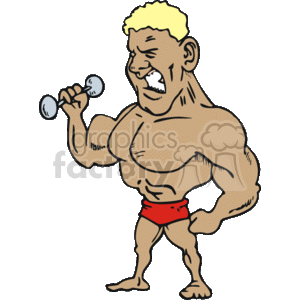  sports cartoon funny cartoons muscle builder body fitness exercise   Sports014_c_ss Clip Art Sports 
