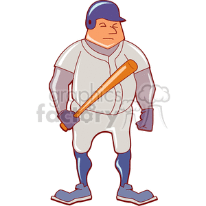 Baseball player holding a bat clipart. Royalty-free image # 168403