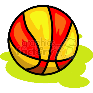 orange and yellow basketball  clipart. Royalty-free image # 168516