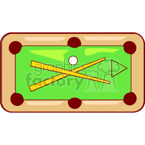Green pool table clipart. Commercial use image # 168609