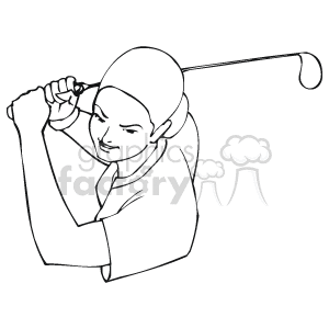  golf golfer golfers golfing   Sport146_bw Clip Art Sports Golf 