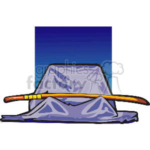 ninja sword on a stand clipart. Commercial use image # 169437