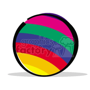 Rainbow Beach Ball  clipart. Royalty-free image # 170955