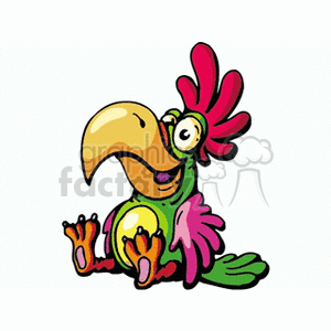 silly Toucan bird clipart. Royalty-free image # 171462