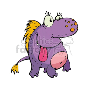 toy toys animal horse horses  toy7141.gif Clip Art Toys-Games stuffed purple monster monsters