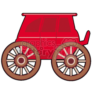 clipart - red carriage.