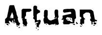 The image contains the word Artuan in a stylized font with a static looking effect at the bottom of the words