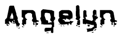 The image contains the word Angelyn in a stylized font with a static looking effect at the bottom of the words