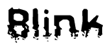 The image contains the word Blink in a stylized font with a static looking effect at the bottom of the words