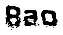 The image contains the word Bao in a stylized font with a static looking effect at the bottom of the words