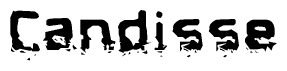 The image contains the word Candisse in a stylized font with a static looking effect at the bottom of the words