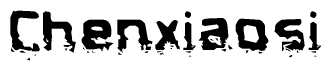 The image contains the word Chenxiaosi in a stylized font with a static looking effect at the bottom of the words