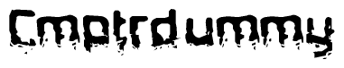 The image contains the word Cmptrdummy in a stylized font with a static looking effect at the bottom of the words