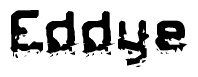 The image contains the word Eddye in a stylized font with a static looking effect at the bottom of the words