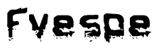 The image contains the word Fvespe in a stylized font with a static looking effect at the bottom of the words