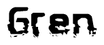 The image contains the word Gren in a stylized font with a static looking effect at the bottom of the words