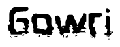 The image contains the word Gowri in a stylized font with a static looking effect at the bottom of the words