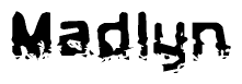 The image contains the word Madlyn in a stylized font with a static looking effect at the bottom of the words