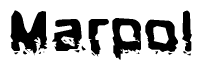 The image contains the word Marpol in a stylized font with a static looking effect at the bottom of the words