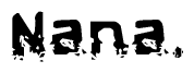 The image contains the word Nana in a stylized font with a static looking effect at the bottom of the words