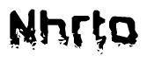 The image contains the word Nhrto in a stylized font with a static looking effect at the bottom of the words