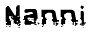 The image contains the word Nanni in a stylized font with a static looking effect at the bottom of the words