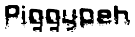 The image contains the word Piggypeh in a stylized font with a static looking effect at the bottom of the words